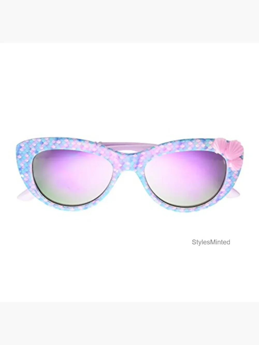 Kids Cat Eye Sunglasses with UVA/UVB Protection & Pouch